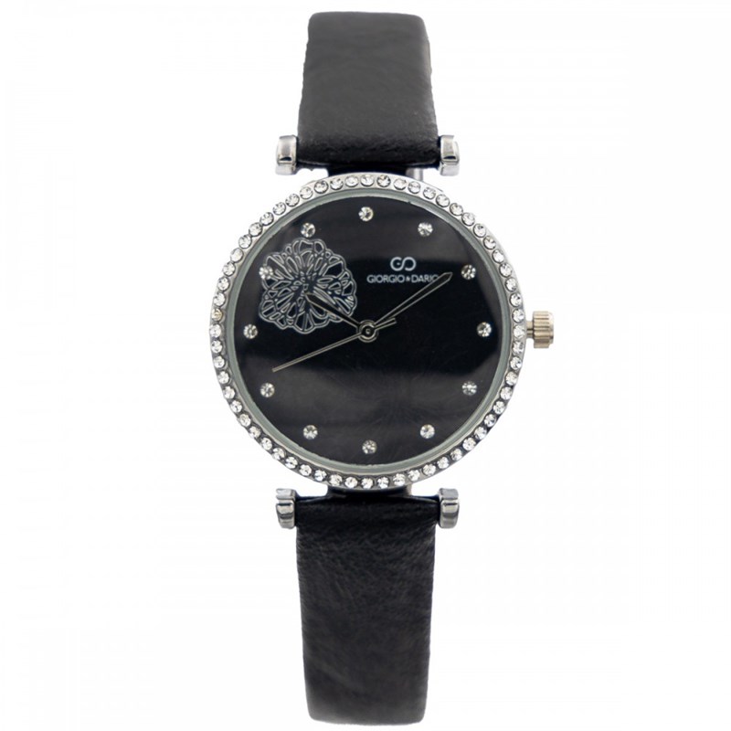 Montre Femme GIORGIO bracelet Cuir Noir