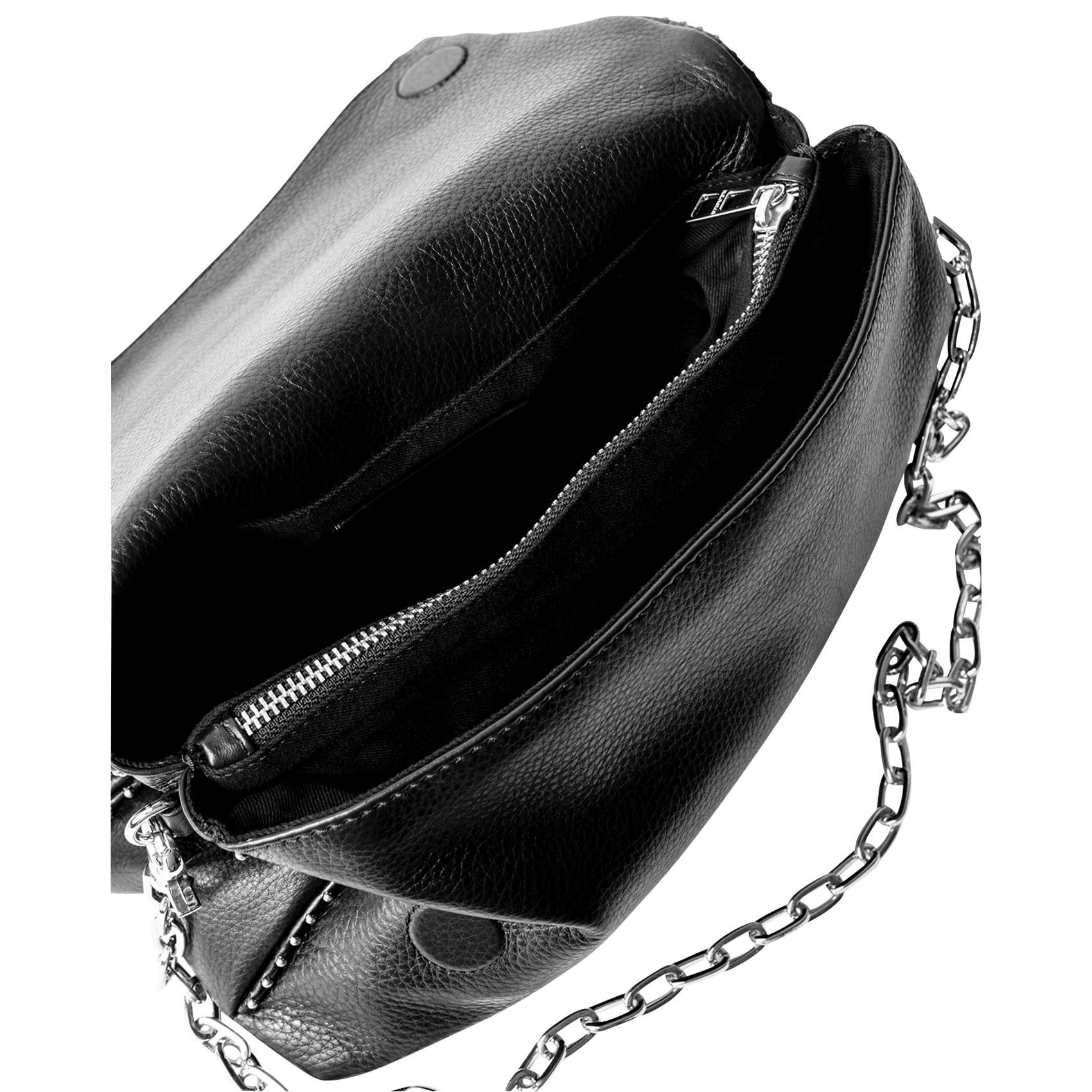 ROCKY - Sac en cuir clouté | Noir