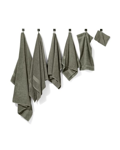 gant de toilette de qualité épaisse - vert armée