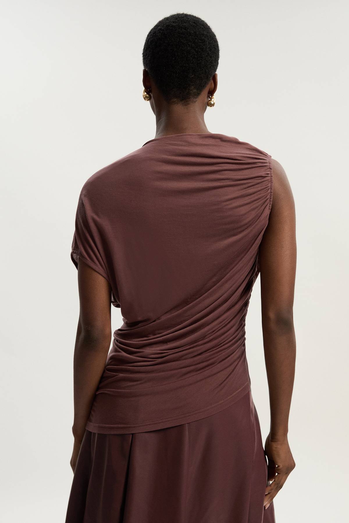 KarenMillen Haut en Tencel à Détails Froncés