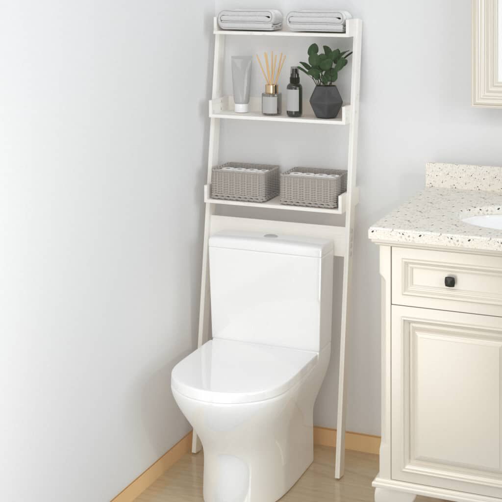 vidaXL Badkamerplank Wit 63,5x32x179 cm Massief grenenhout