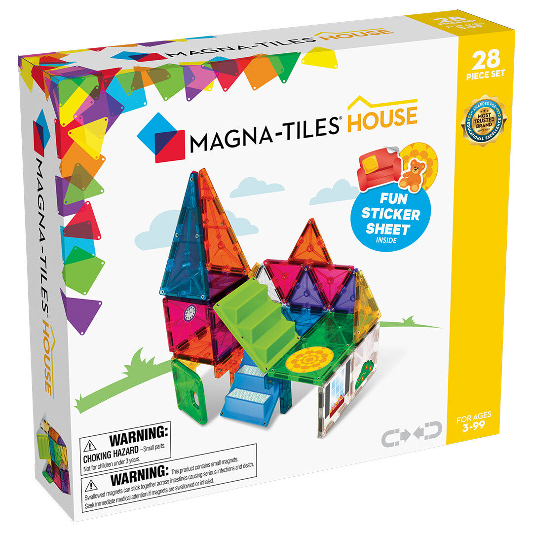 Magna-tiles magnetische tegels clear colors house - 28st