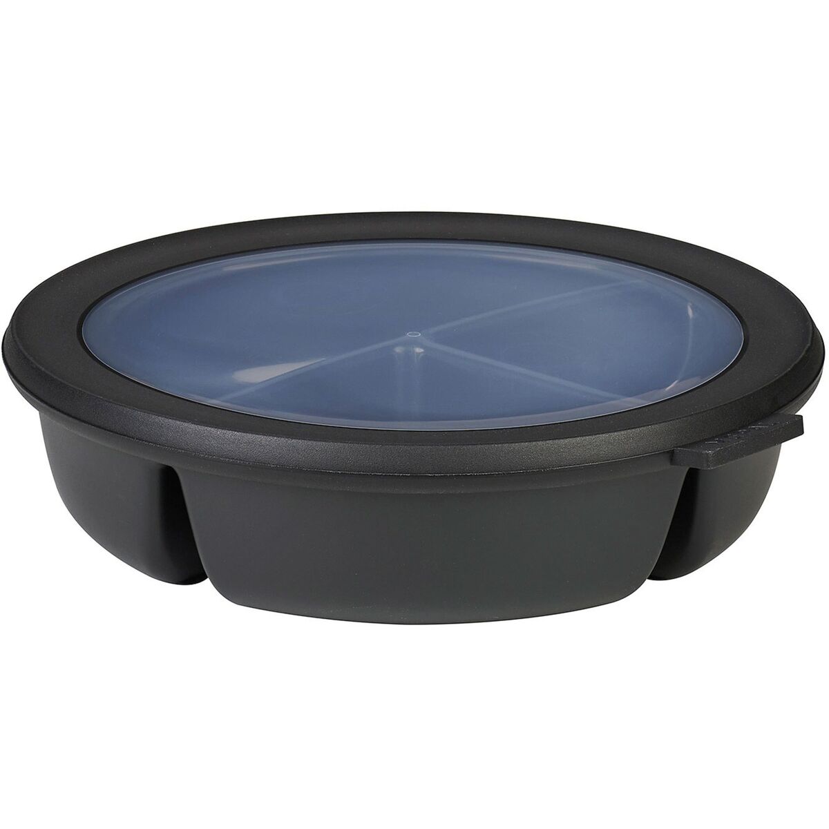 Cirqula skål med lokk, svart