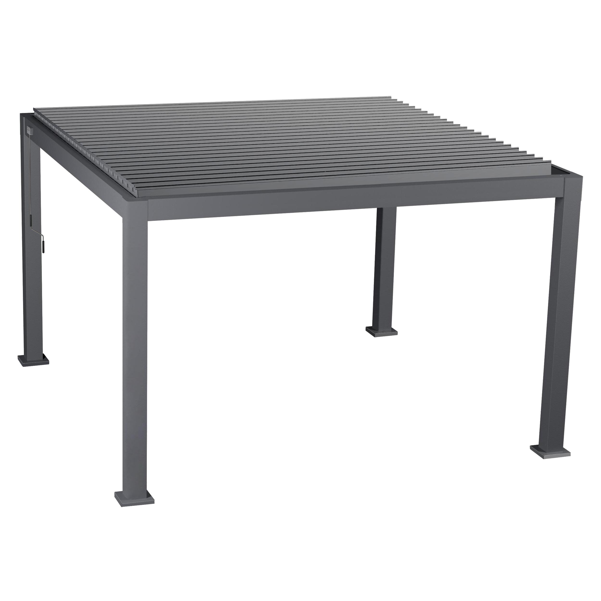 PERGOLA EVORA 3.6X3.6M GRAPHITE