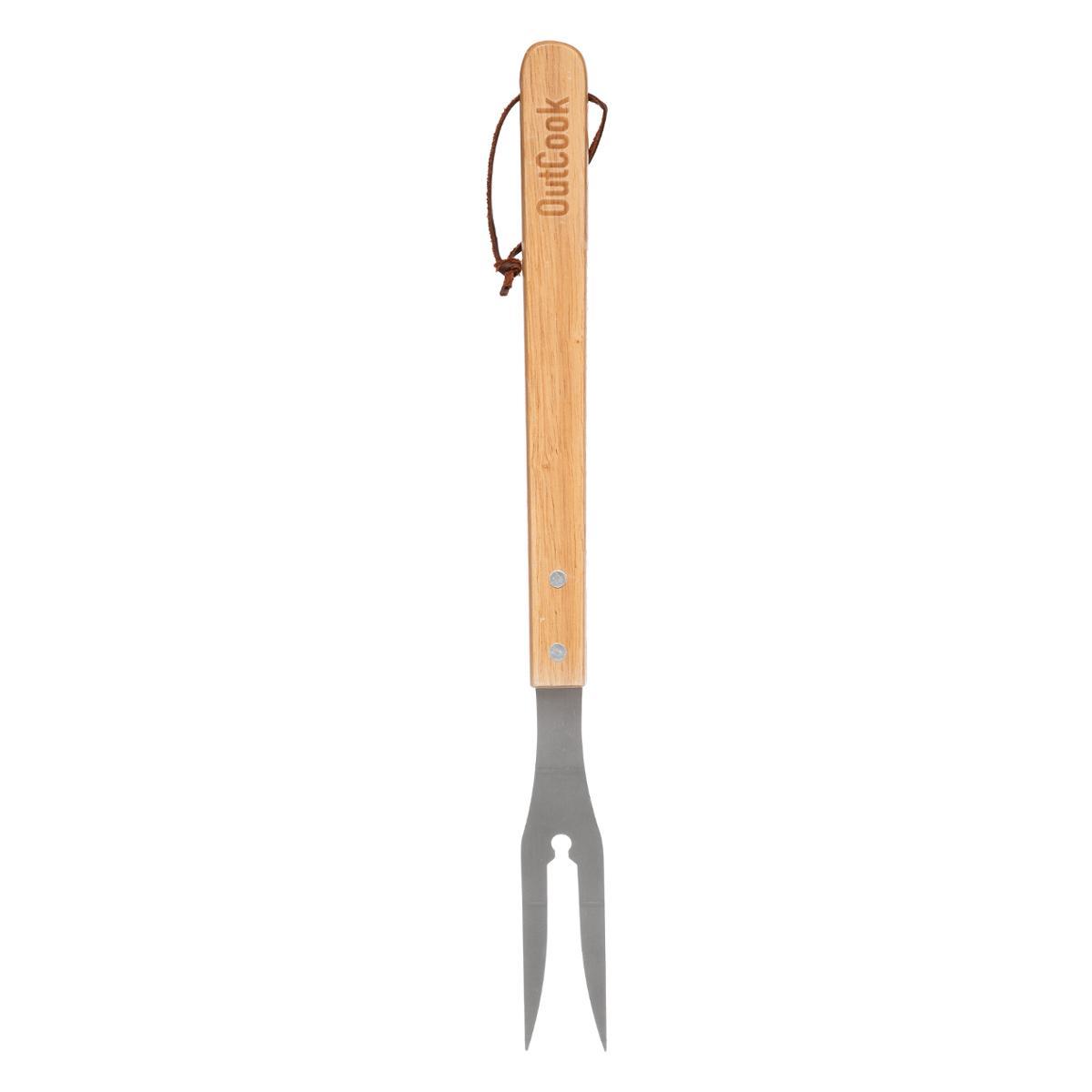 USTENSILE BARBECUE MANCHE BOIS X3 PIECES