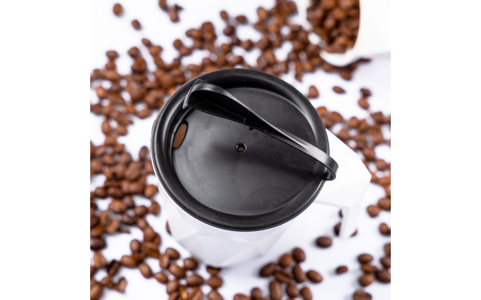 silwy® Magnet-Coffeecup Tasse mit Deckel inkl. Metall Nano Gel Pad (300 ml)