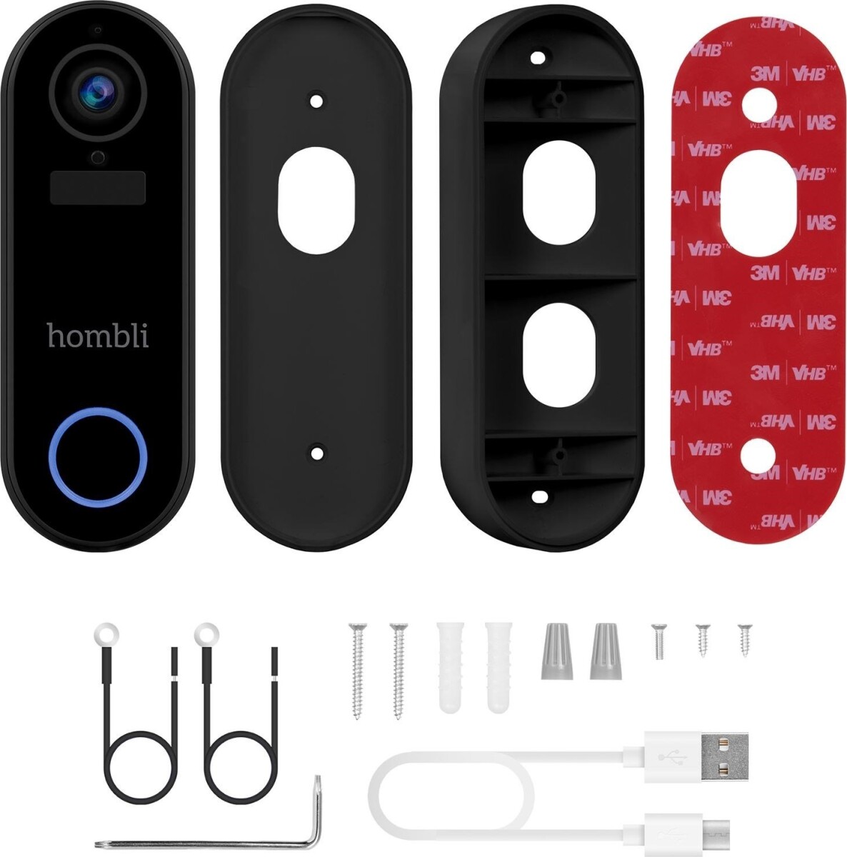 Hombli - Smart Doorbell 2 Sæt - Doorbell 2 + Chime 2