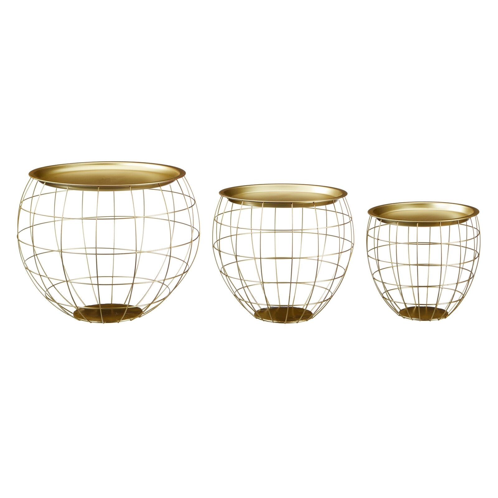 HTI-Living Tisch Set bauchig, 3-teilig Eisen