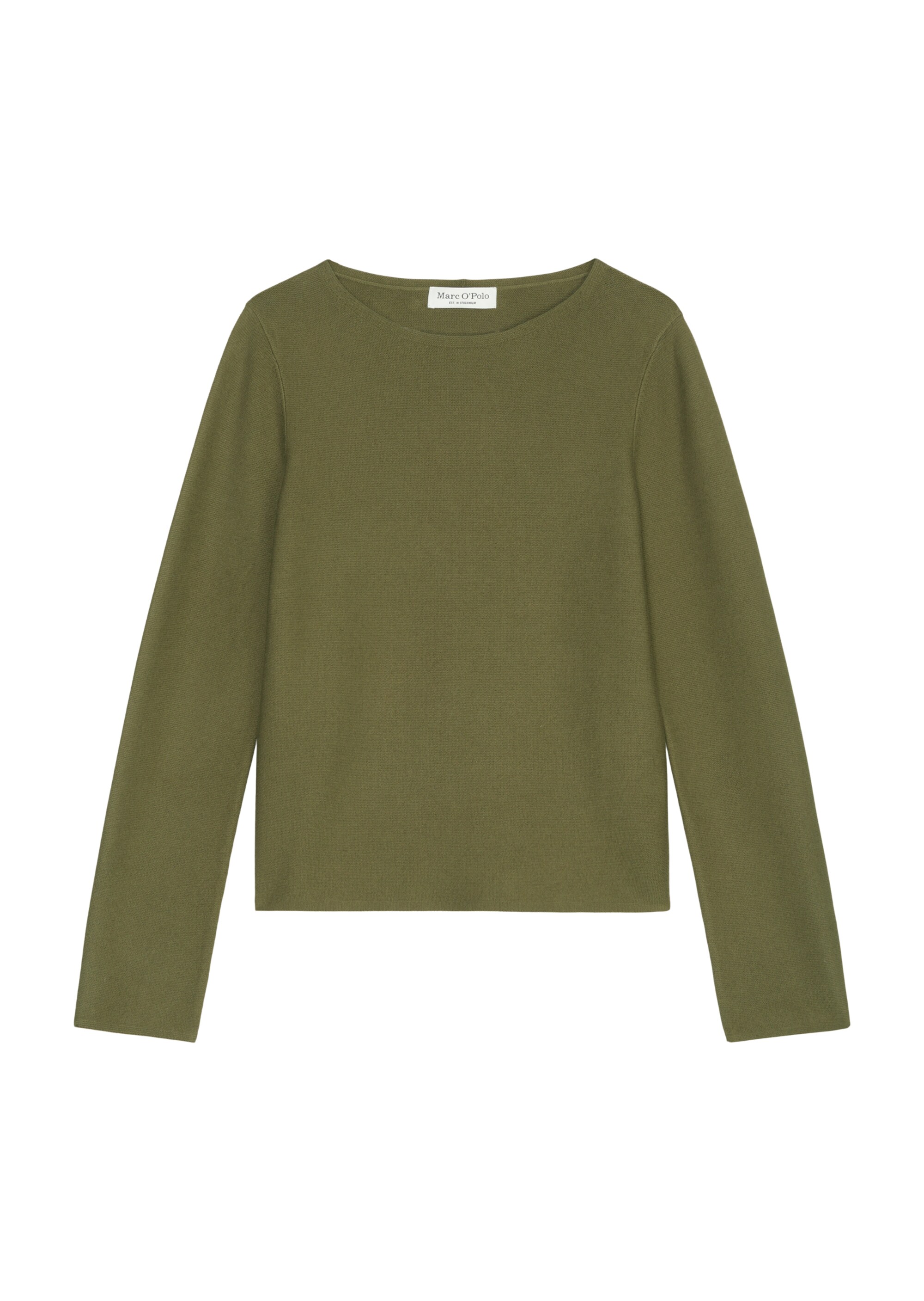 Rundhals-Strickpullover regularmit feinen linken Maschen