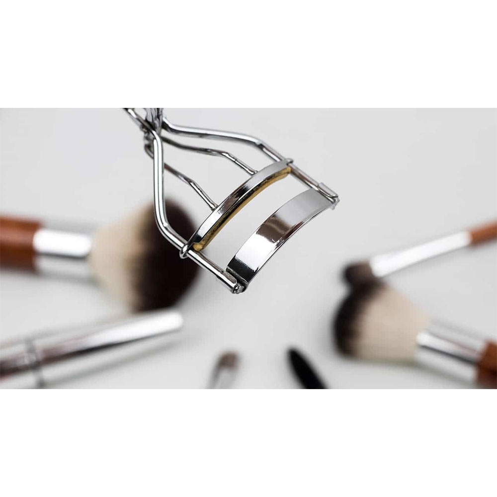 Edelstahl Wimpernzange Eyelash Curler Volumen Wimpern Former Make-Up Tool - Silber