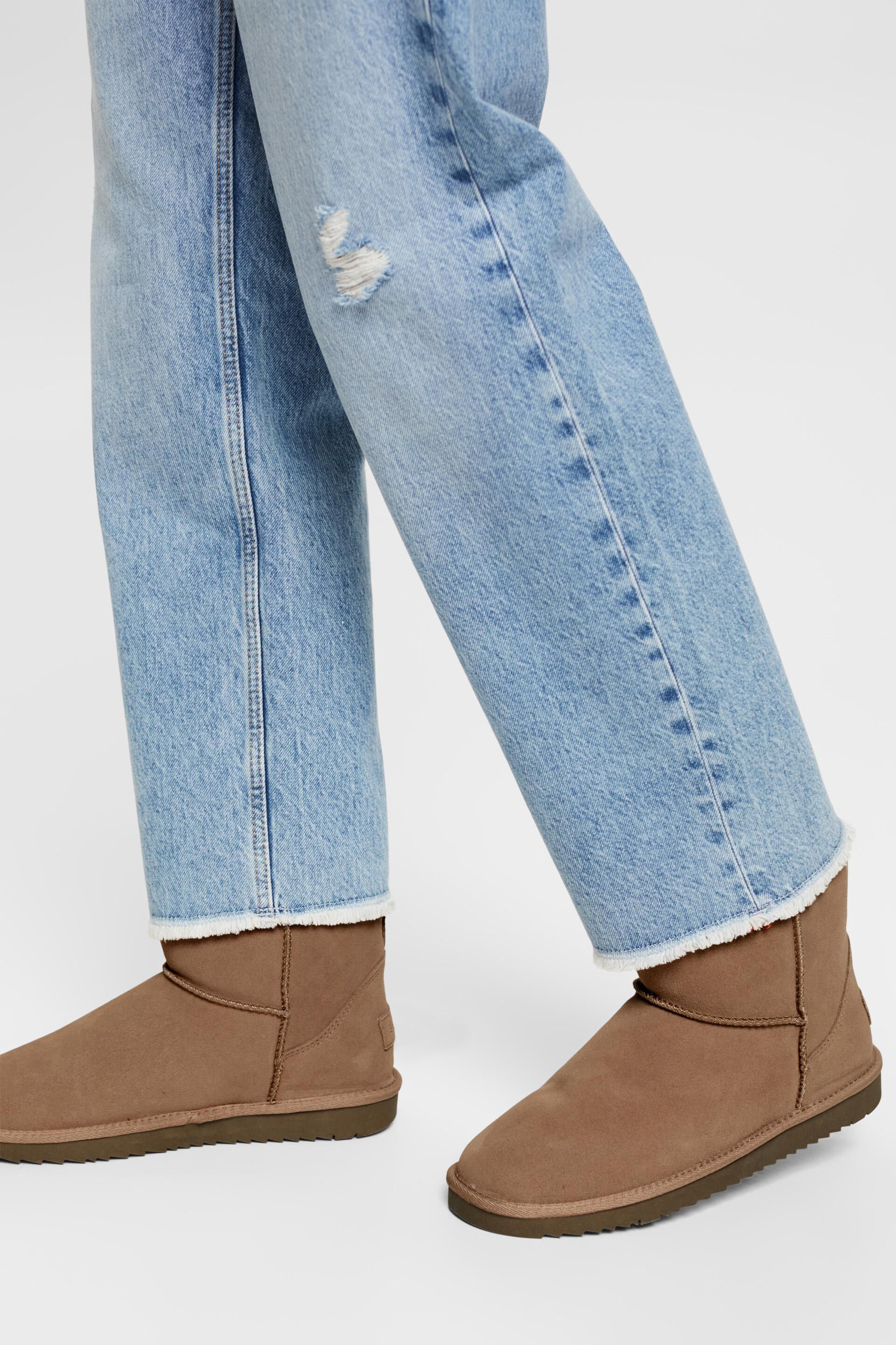 Bottines en daim doublées de fourrure synthétique