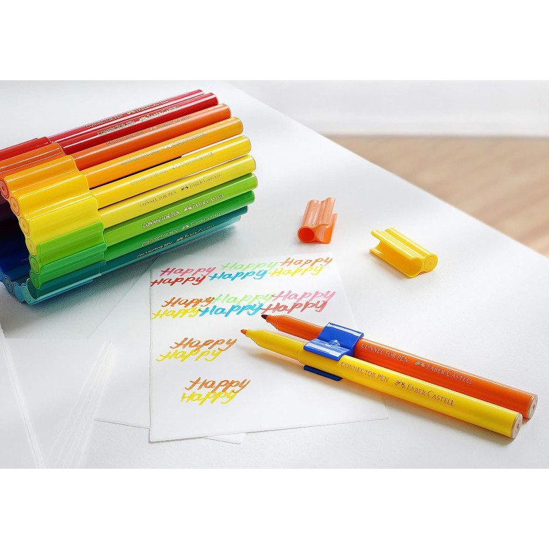 Feutres Connector Pen Faber Castell - Coffret de 60