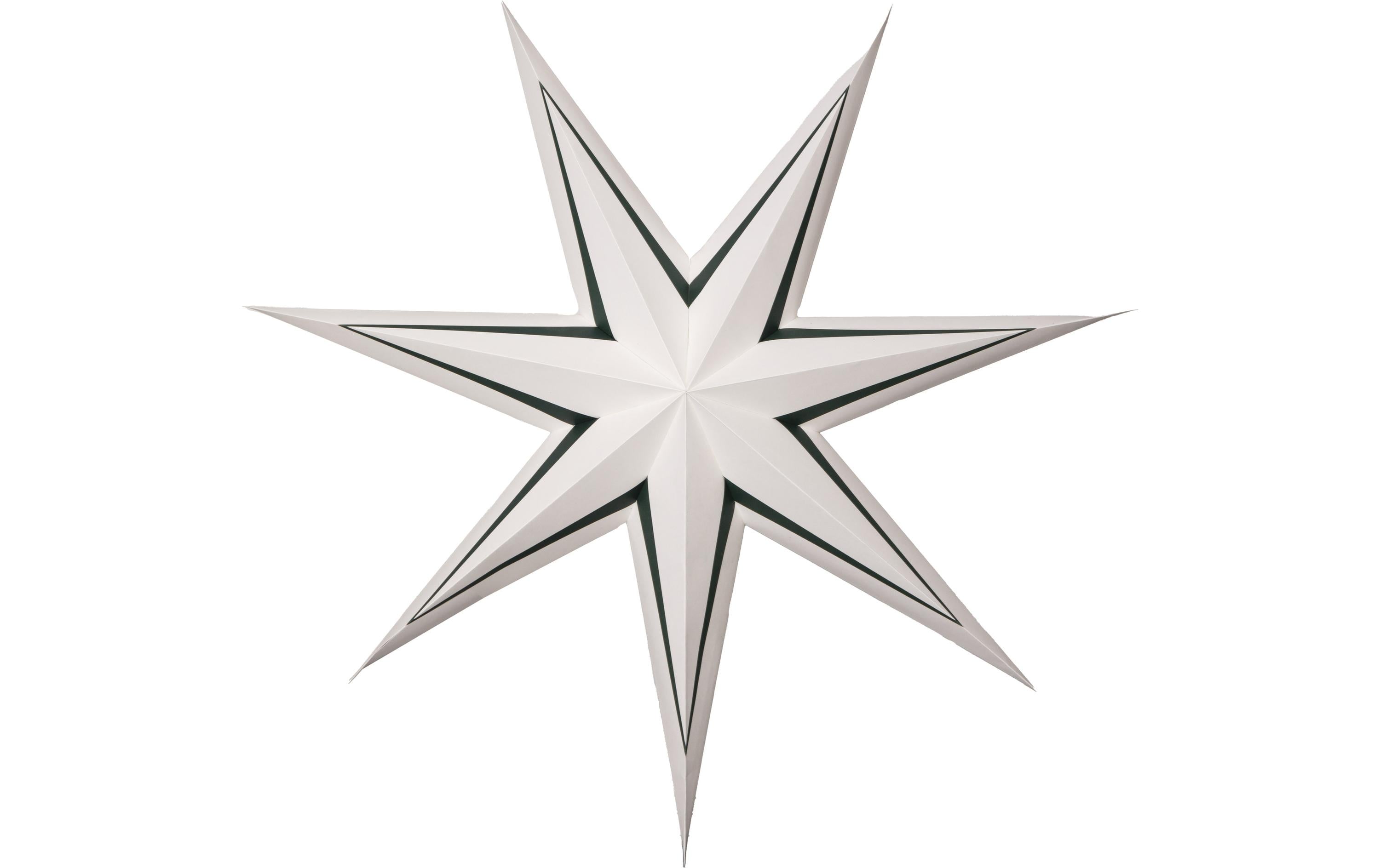 Stern Paper Star Stripe, Indoor, WeissPapierstern-Streifen für den Innenbereich in Weiss
