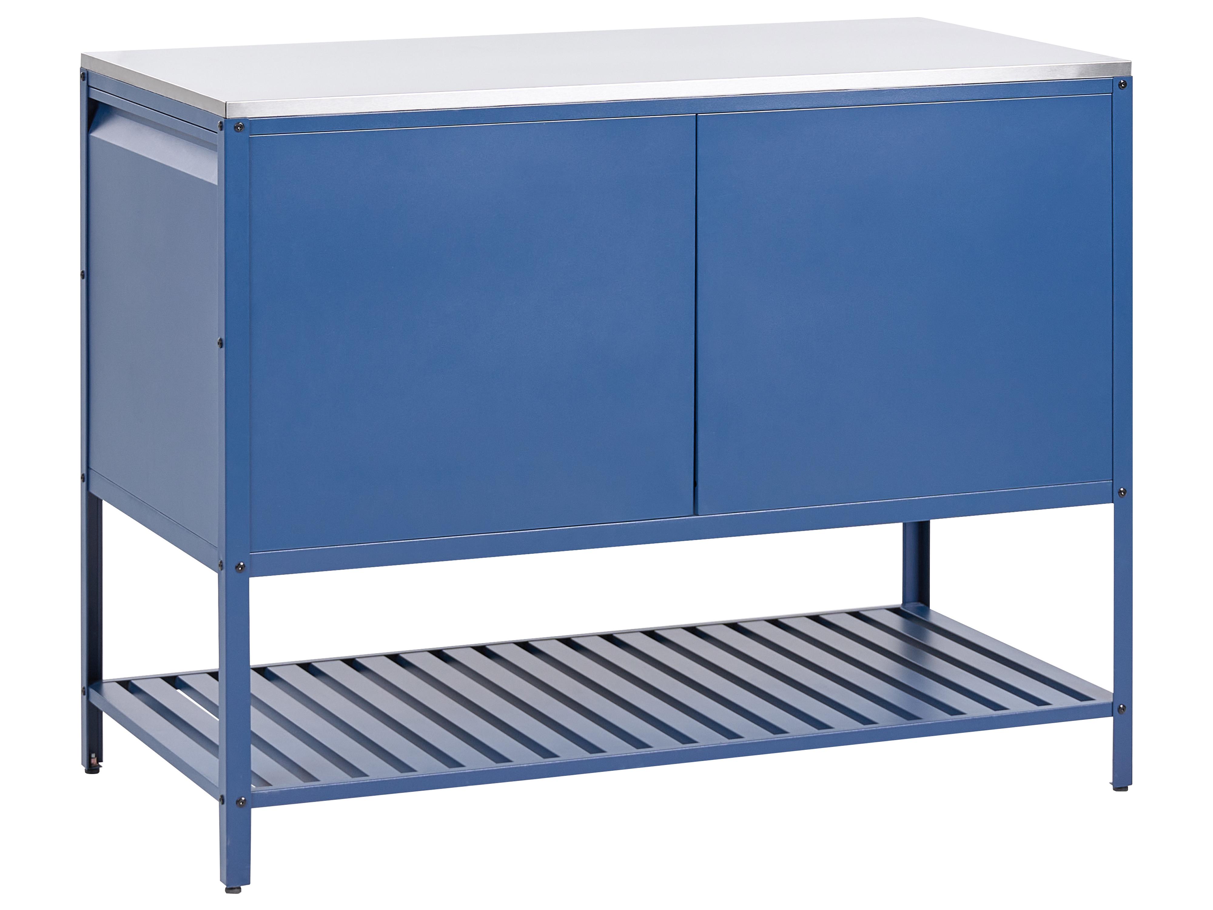 2-delige buitenkeukenset met bartafel MAENZA Metaal Blauw
