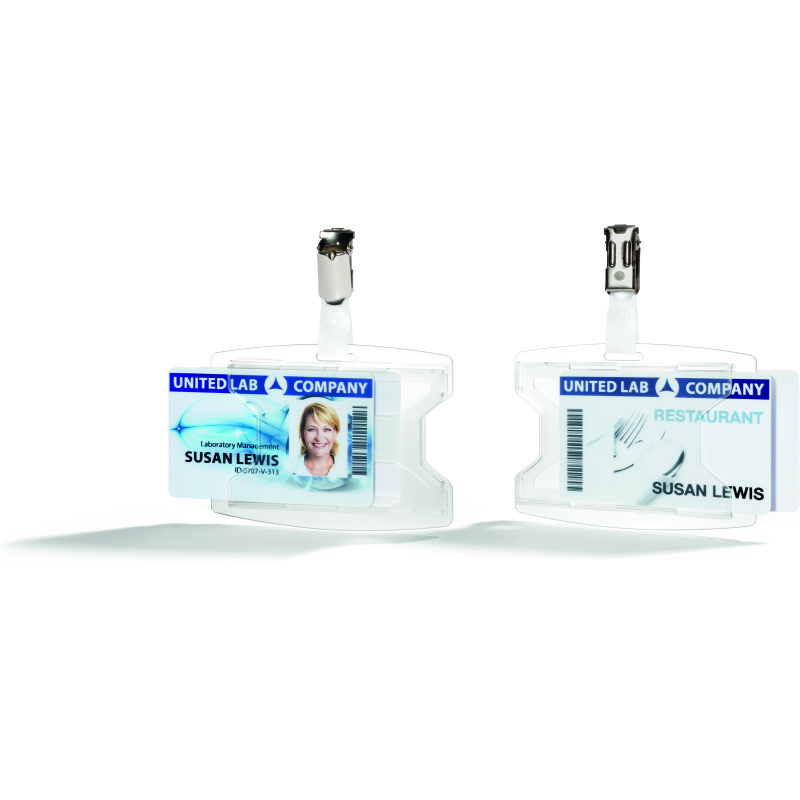 Porte-badge reXycle® pour 2 carte de sécurité avec clip - Boîte de 25