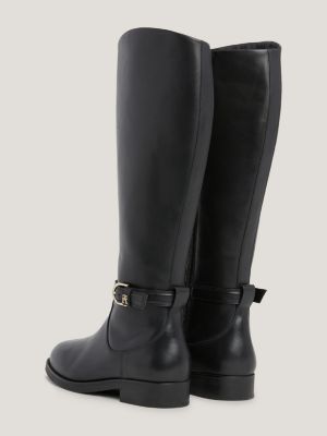 Botas de cano alto essenciais em couro