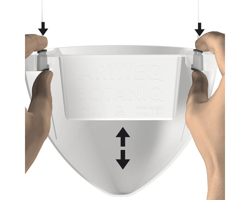 Hangaccessoires voor 1,25 l witte botanische pot