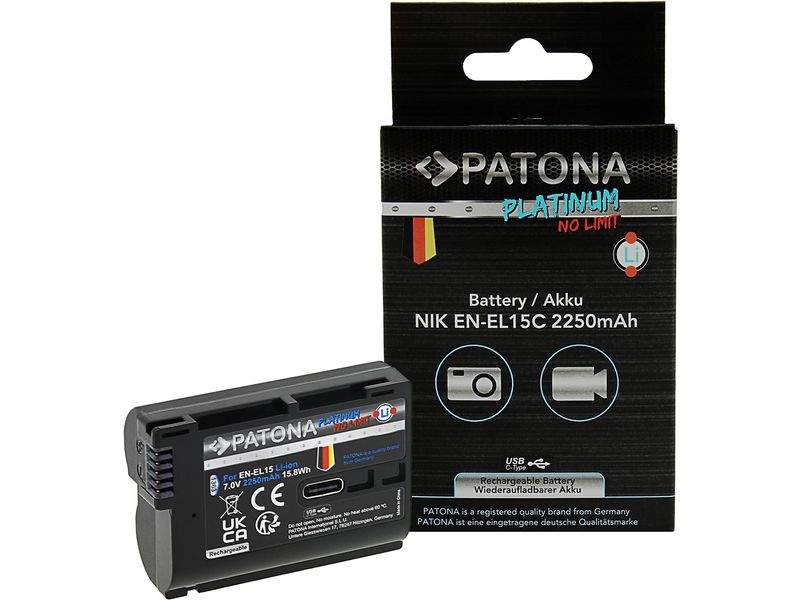 Patona Platinum Akku für Nikon 1 V1 Platinum Batteriesatz für Nikon