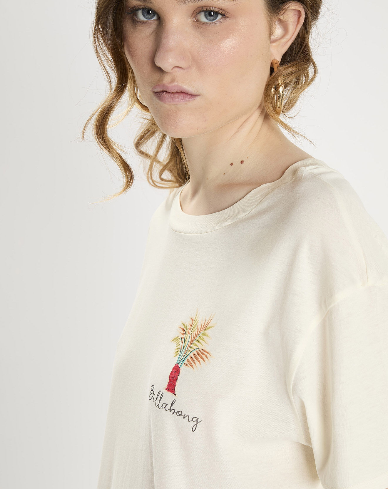 Billabong T-Shirt Vase Fleurs écru
