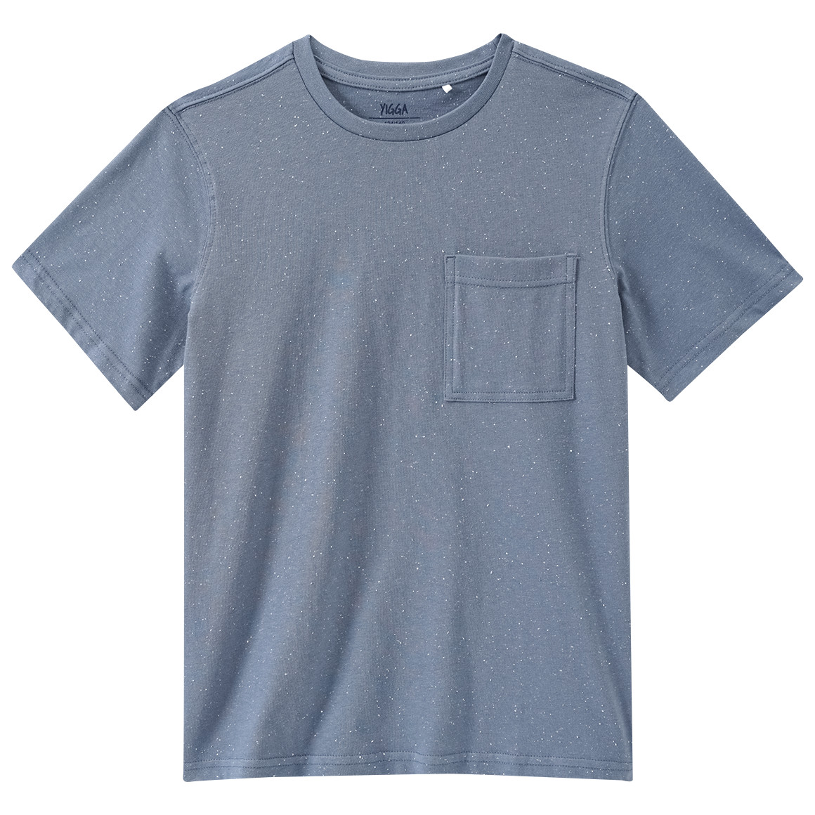 Yigga Jungen T-Shirt mit Rücken-Print blaugrau