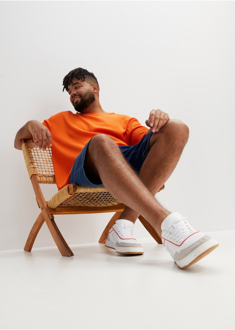 T-shirt en tissu structuré, Loose Fit