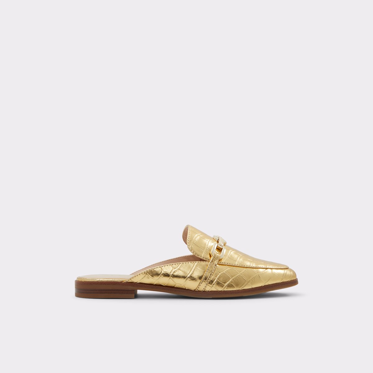 Alaeladar Gold Women Mule Shoes