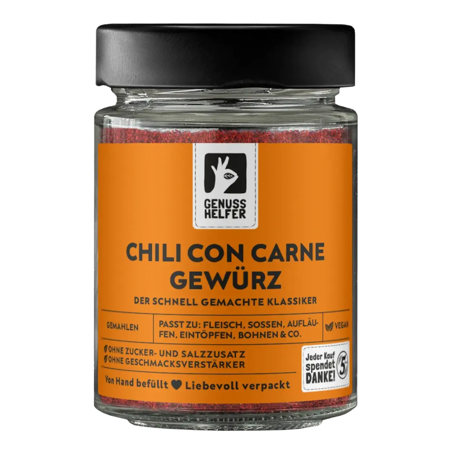Chili con Carne Gewürzmischung, gemahlen, im Glas