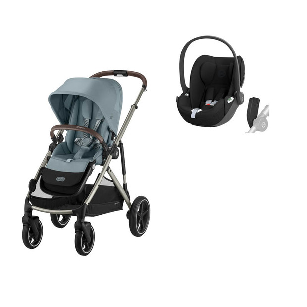 Poussette DUO Gazelle S TPE Stormy Blue + Cloud T Sepia Black - CYBEX