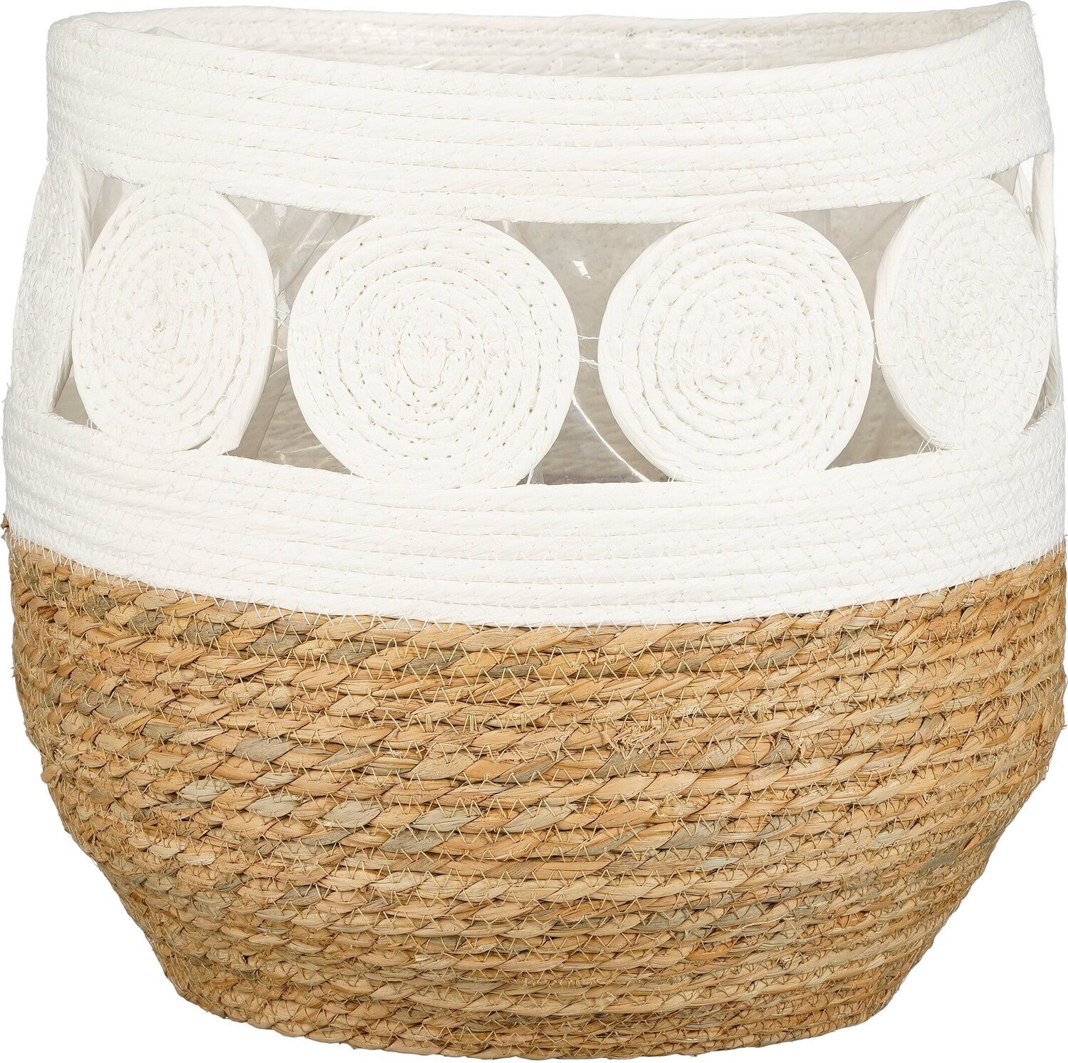 Mica Decorations plantenmand Borno wit D 38 H 38 cm