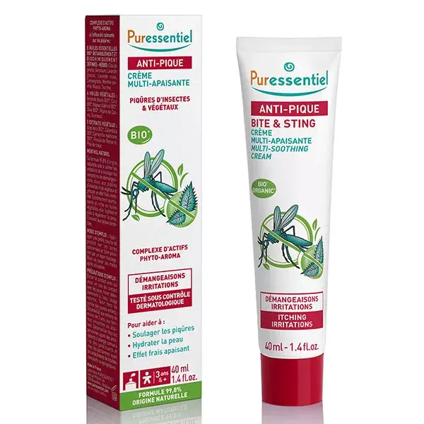 Creme multissuavizante anti-coceira Puressentiel com óleos essenciais e vegetais orgânicos 40 ml