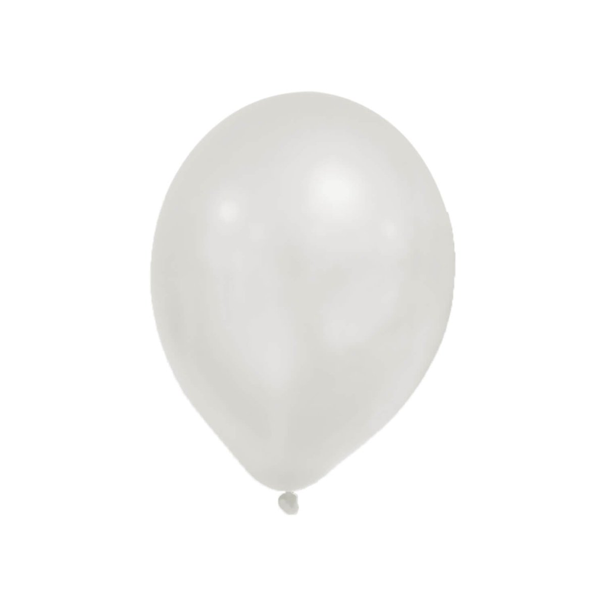 Party Ballonnen Metallic Pastel Wit 8st