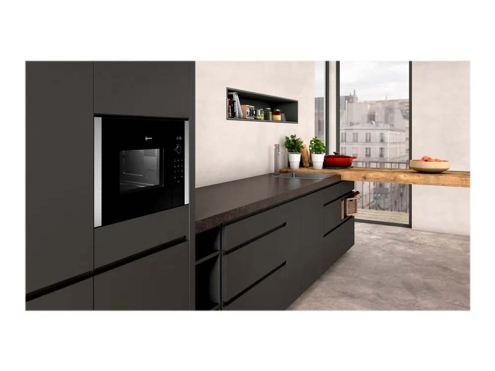 Neff N 50 HLAWD23N0 - Mikrobølgeovn - til indbygning - 20 liter - 800 W - sort