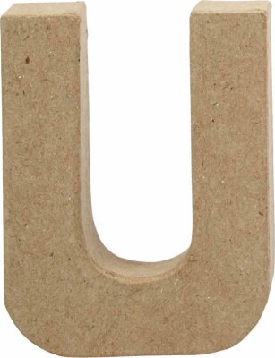 Bogstav - U - H 10 CM - B 8 CM - Tykkelse 1,7 CM - 1 Stk