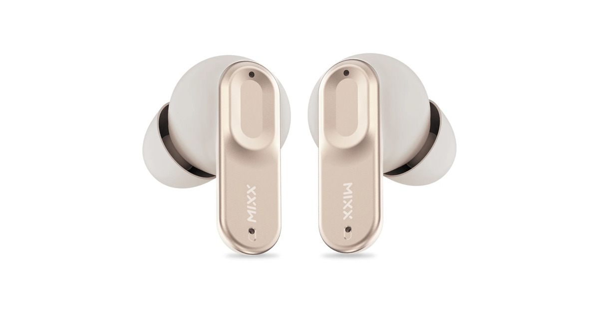 MIXXStreamBuds Ultra Mini True Wireless Earbuds  headset  (Champagne)