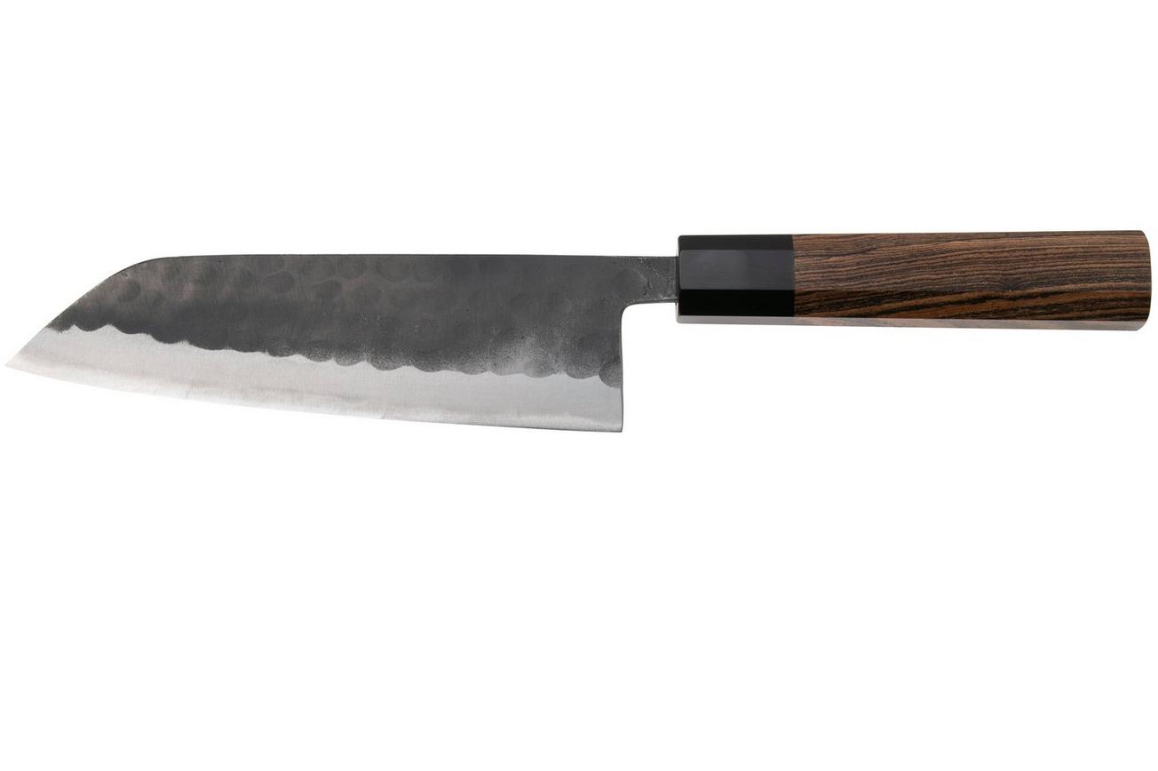 Munetoshi Black Hammer-Tone Santoku, santokumes 16.5 cm