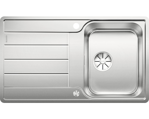 Blanco CLASSIMO 45 S-IF spoelbak, 860 x 500 mm, geborsteld roestvrij staal, 525330, 1 bak, zonder afdruiprek, bak rechts