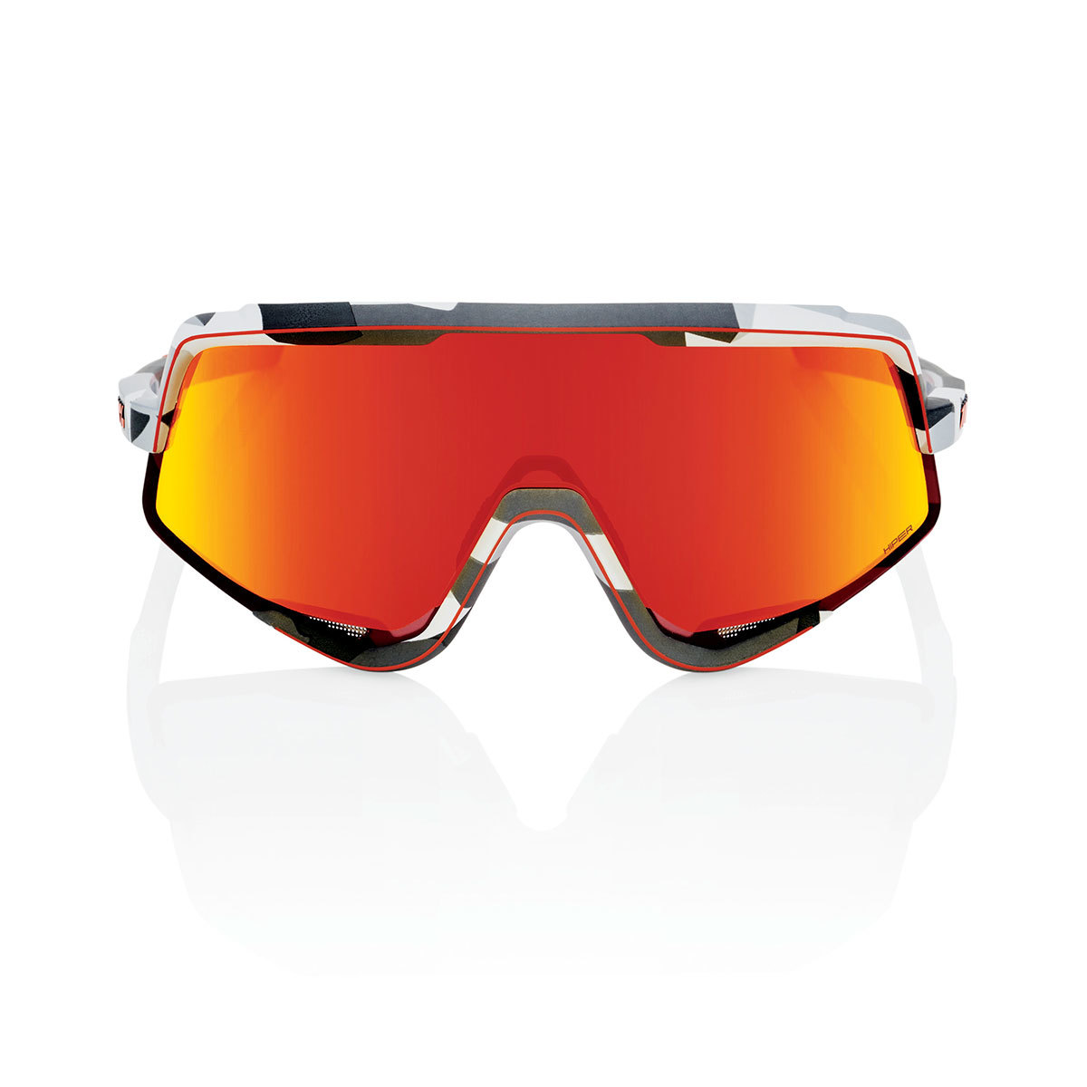 100% Glendale Sport Zonnebril Grijs Camo met HiPER Red Multilayer Lens