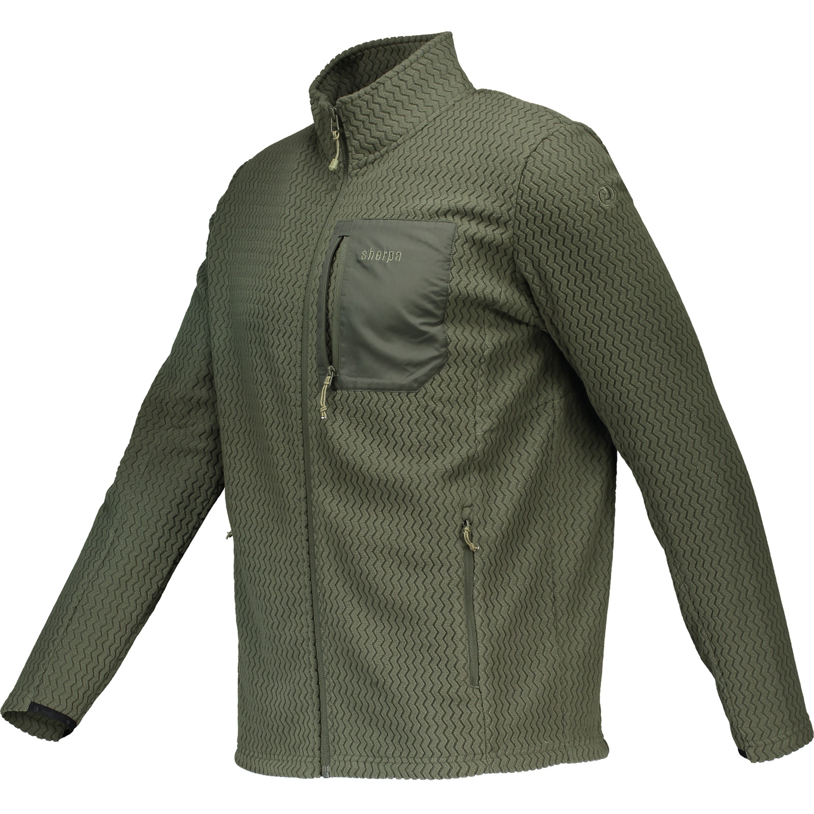 Sherpa Herren Fleecejacke Chauthe S, grün