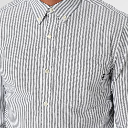 Chemise Manches Longues Slim 29599 Blanc Gris