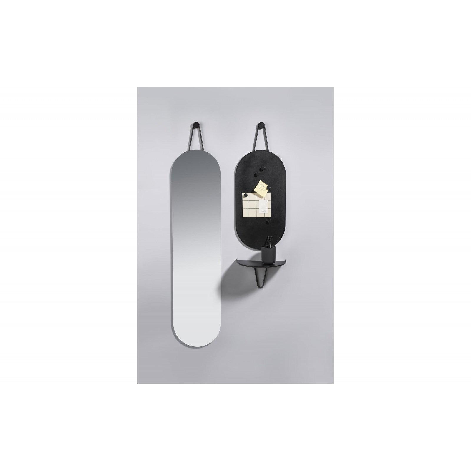 Memotafel aus Metall, Schwarz