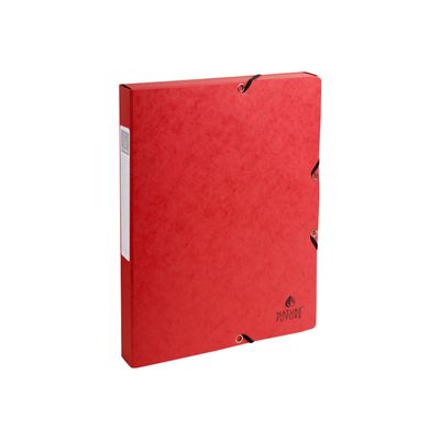 Exacompta Exabox - Boîte de classement en carte lustrée - dos 25 mm - rouge