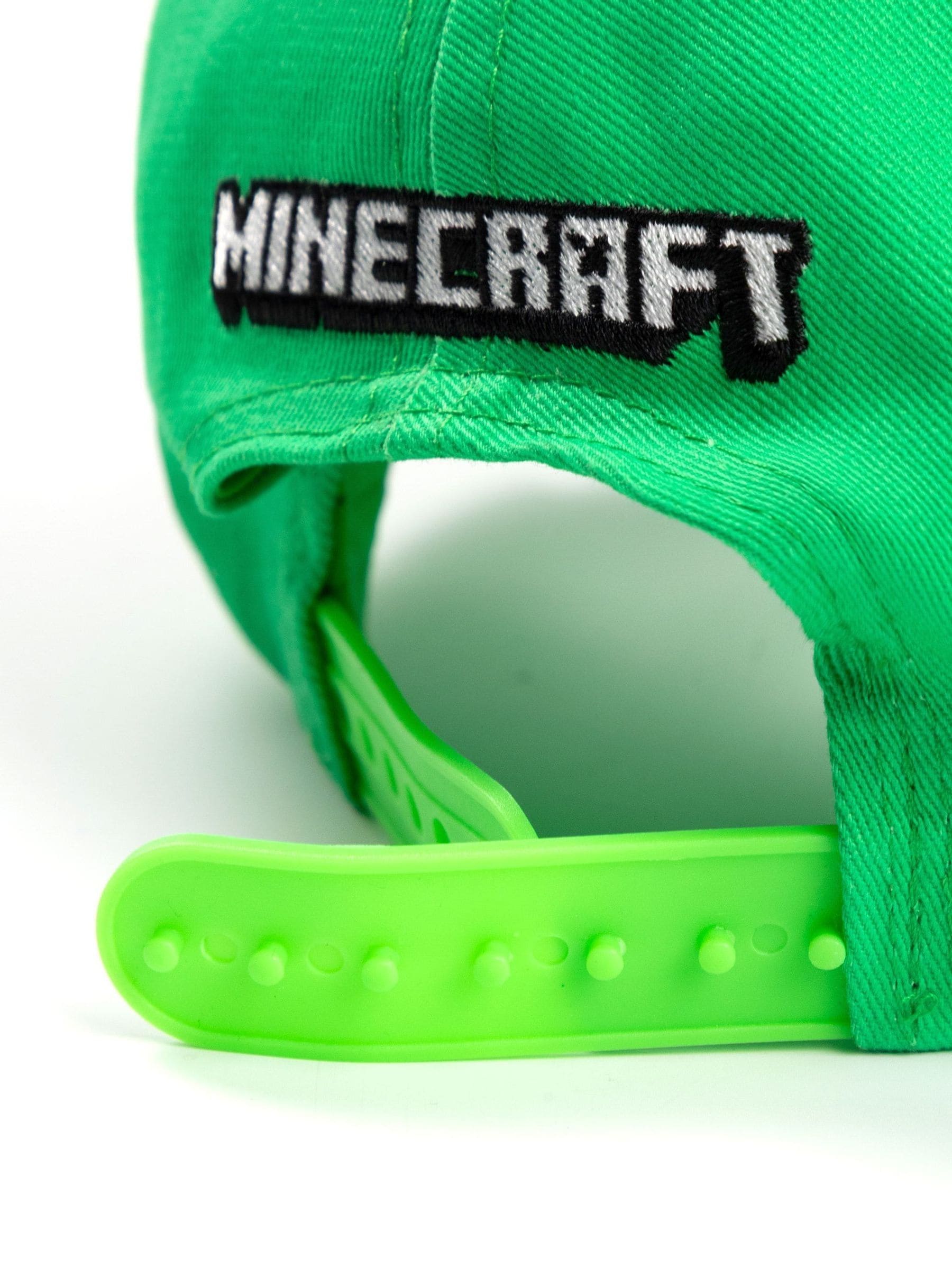 Vanilla Underground Minecraft Boys Green Creeper Snapback Curved Peak Cap