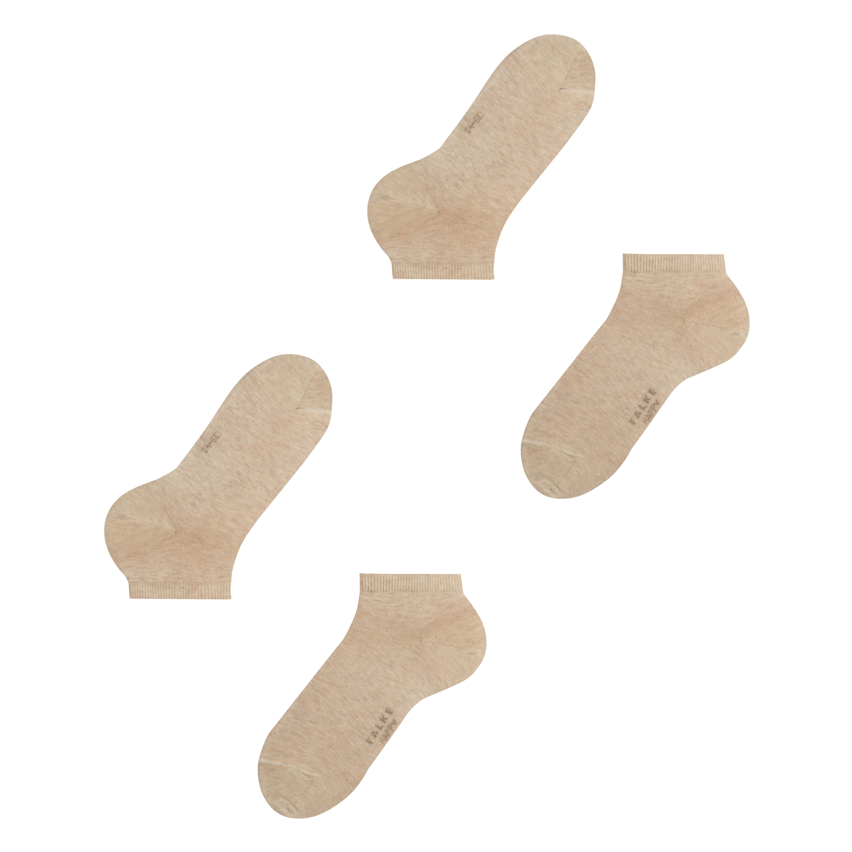 HAPPY SN - Lot de 2 paires de chaussettes en coton mélangé | Beige