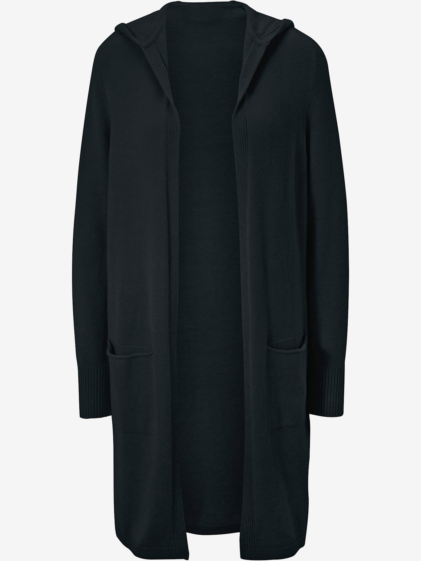 Veste longue en tricot style cardigan