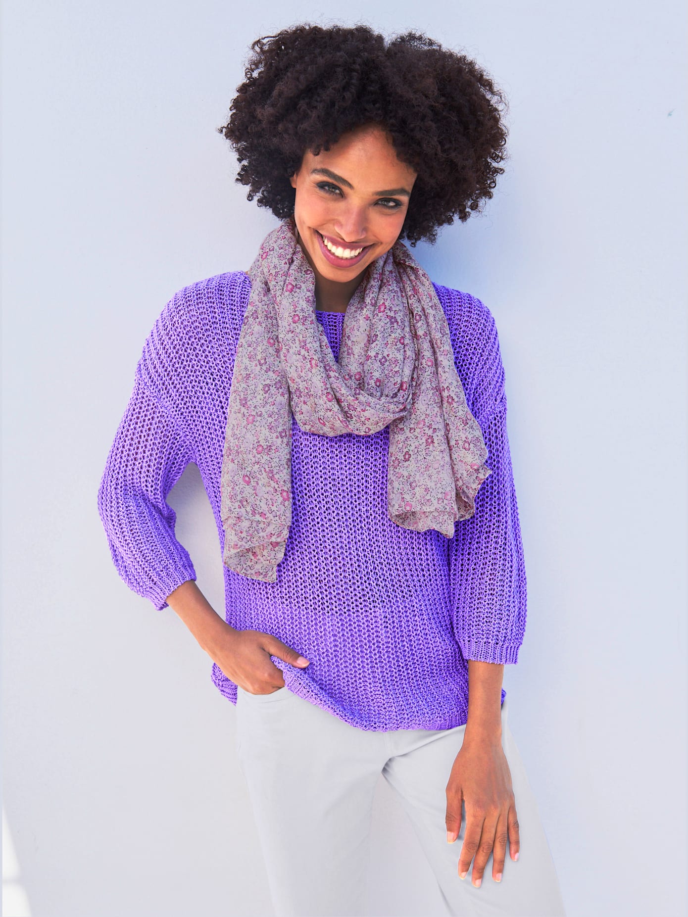 Pull fil fantaisie léger