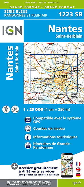 IGN - 1223 SB NANTES SAINT HERBLAIN 1 25 000