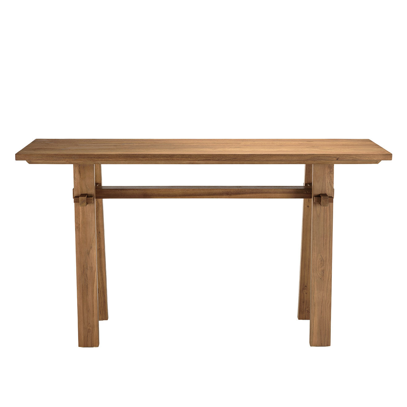 Macabane Console en bois de teck recyclé Sixtine bois - 140.5x40x78.5 cm