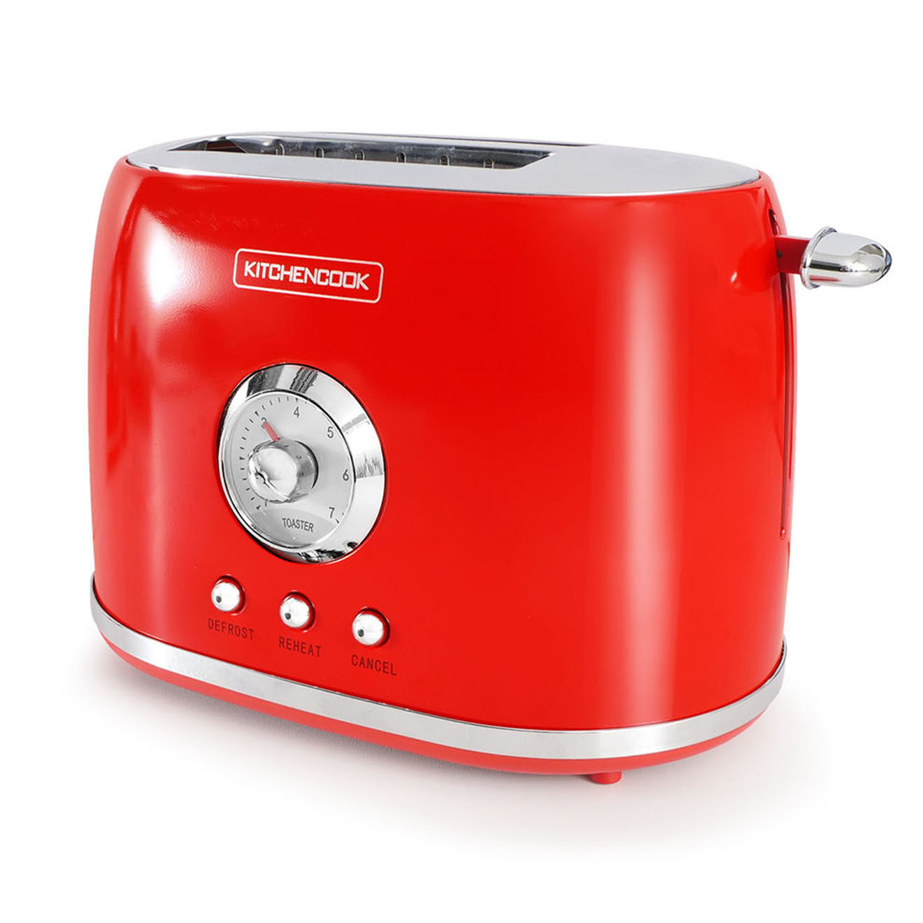 Kitchencook Grille-pain Style rétro rouge - 46.6x35.6x47.6 cm
