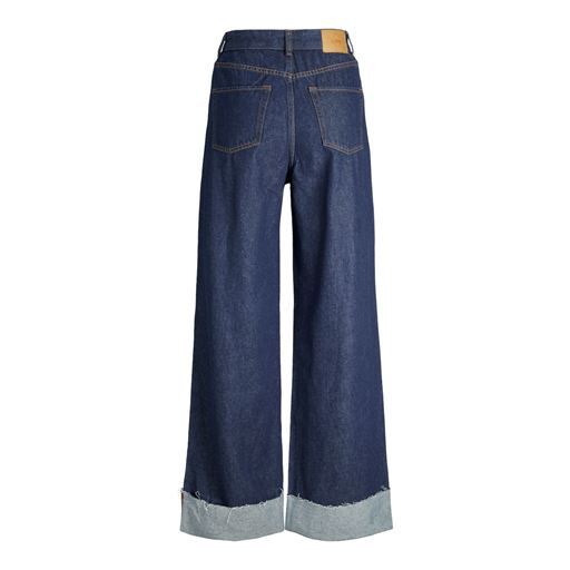 JJXX Tokyo Wide Fold Jeans, Dark Blue Denim, W32/L30