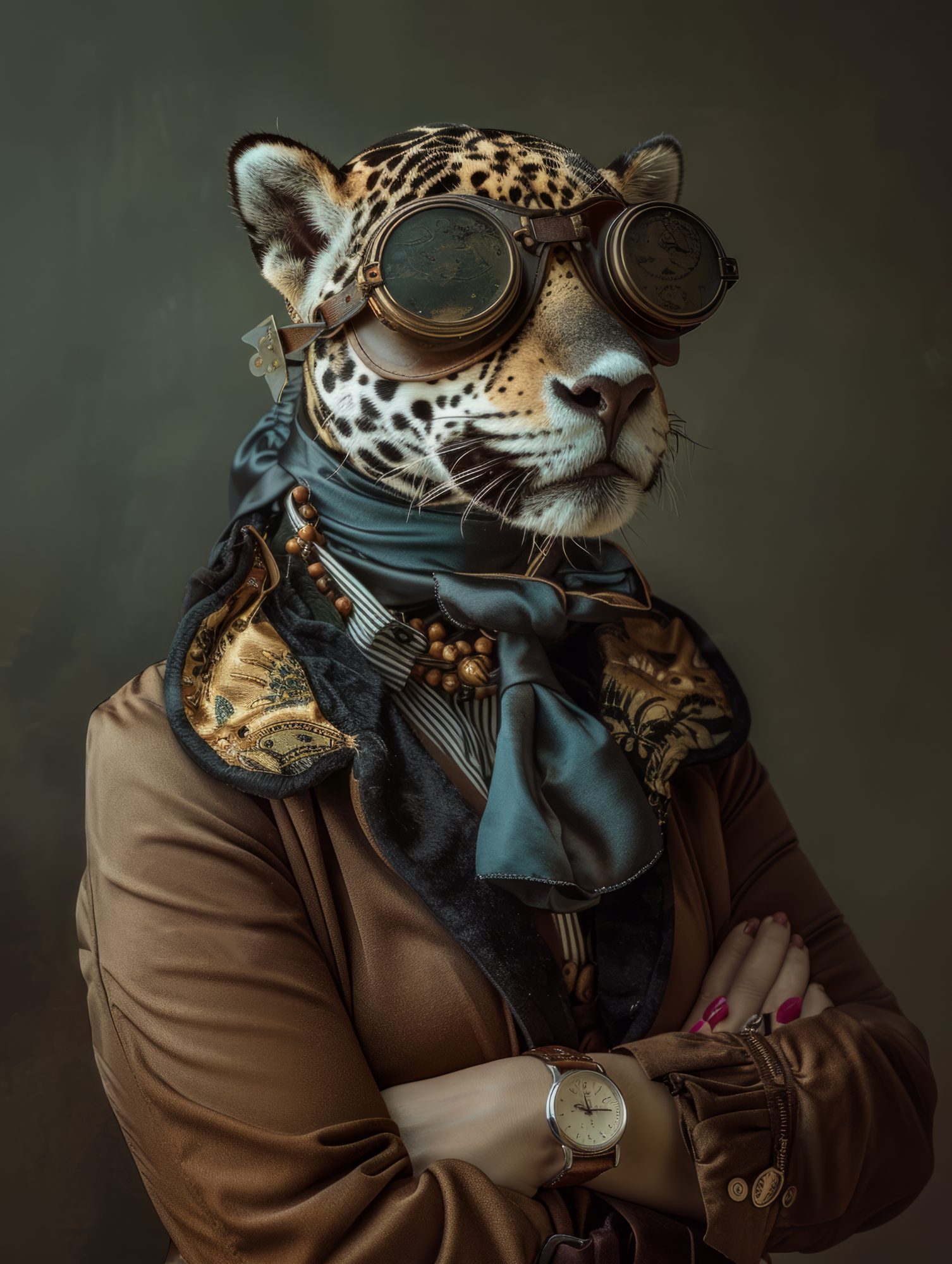 Canvas schilderij van een Jaguar 100x150 cm